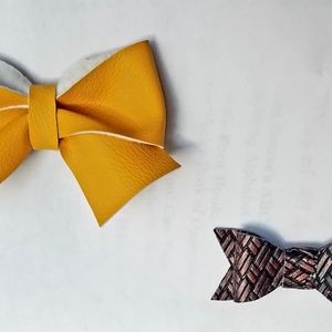 Yellow and Brown Bow Set
